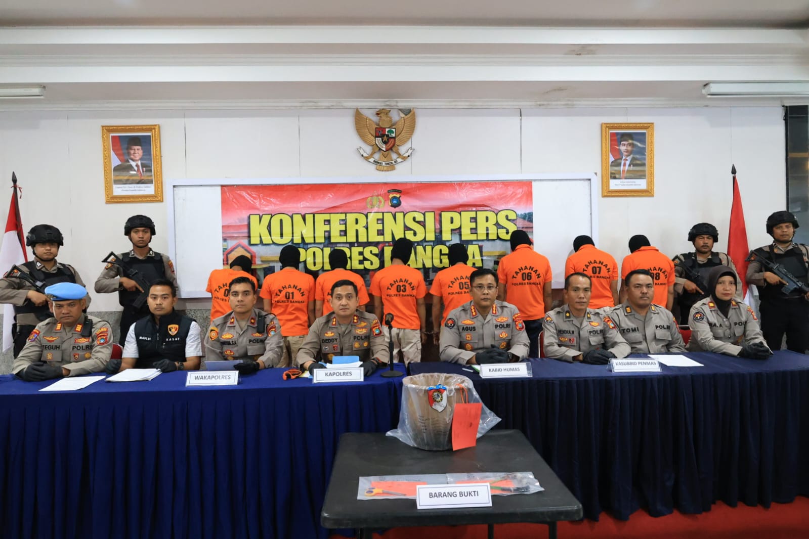 Kurang dari 48 Jam, Tim Gabungan Polda Babel, Polres Bangka dan Polres Jajaran, Berhasil Amankan 8 Tahanan Yang Kabur Dari Rutan Polres Bangka