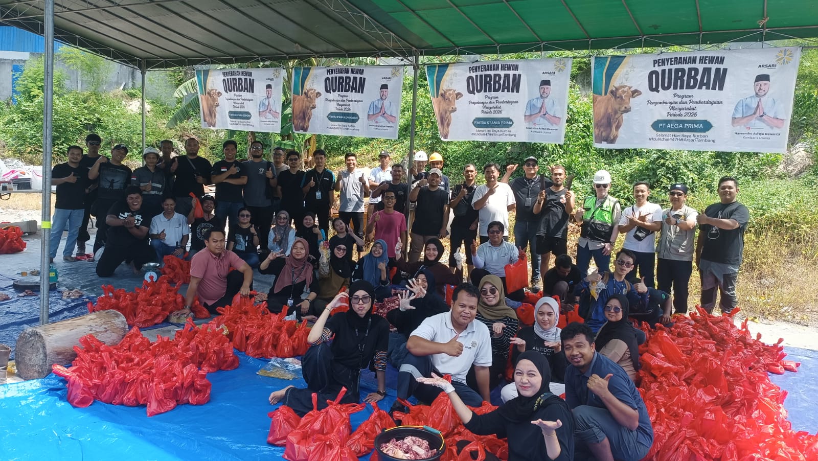Peduli Karyawan, PT MSP Potong Lima Sapi Kurban, Harwendro: Kompak untuk Perusahaan