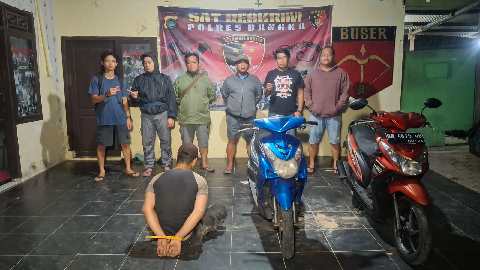 Tim Kelambit Satreskrim Polres Bangka Berhasil Ungkap Kasus Pencurian Aki Solar Sel Panel Surya.